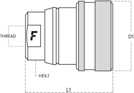 Hydraulics, Female Brake coupling 3/8" BSP, Faster 2