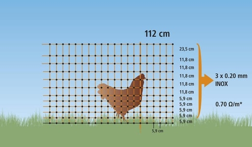 Chicken net 106 cm, 50m