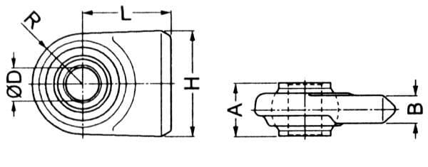 Linkage parts, Ball end flat 22,6 mm, Kramp 2