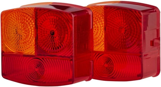 Machine electrics, Light lens, red/transparent/amber, square rear/left Hella, Hella 1