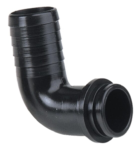 Sprøjtedele, Slangestuds 90 gr til 1 1/4" omløber til 30 mm slange til o-ring G10051, Arag 1