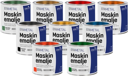 Maling & tilbehør, Esbjerg Paints Maskinemalje 3/4 ltr. rødbrun/orange Nordsten, EFApaint 2