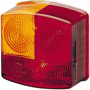 Machine electrics, Light lens, red/transparent/amber, square rear/left Hella, Hella 5