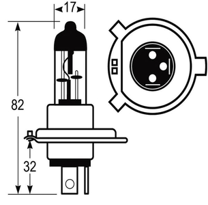 Machine electrics, Light bulb Halogen H4 12V 60W/55W Vapormatic, Vapormatic 2