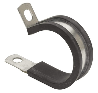 Irrigation, Pipe clamp 12.7mm, metal with ABA insert, ABA 4