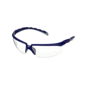 Arbejdstøj & værnemidler, Sikkerhedsbriller Solus 2000, blå/grøn ramme, ridsefri + (K), klar linse, 3M 1